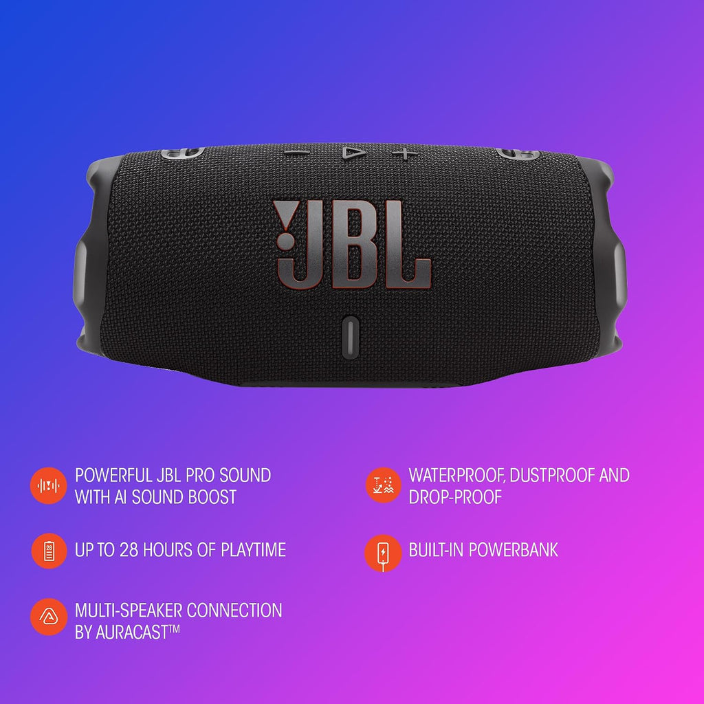 JBL Charge 6 Portable Waterproof Bluetooth Speaker